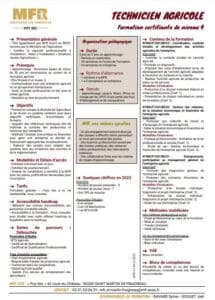 Technicien Agricole MFR Puy Sec