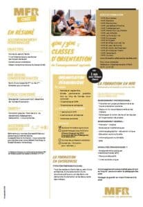Fiche formation orientation - MFR Puy Sec-